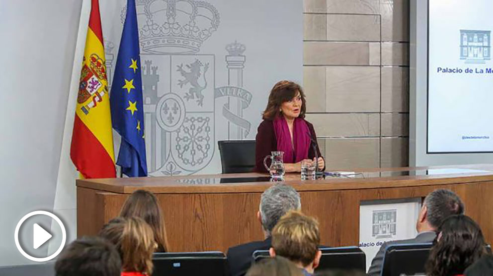 Comparecencia de la vicepresidenta del Gobierno, Carmen Calvo, para explicar la mediación entre España y Cataluña