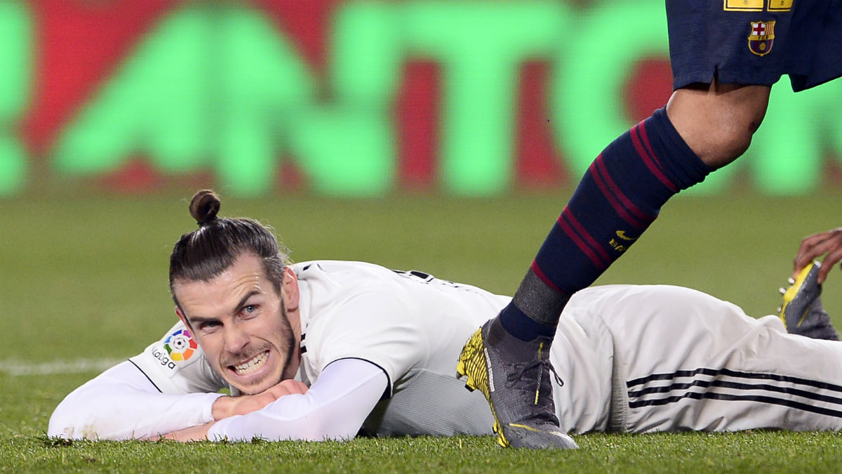 Gareth Bale, durante un partido ante el Barcelona (AFP).
