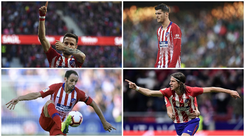 Saúl, Juanfran, Morata y Filipe han pasado por el Real Madrid. (Getty / AFP)