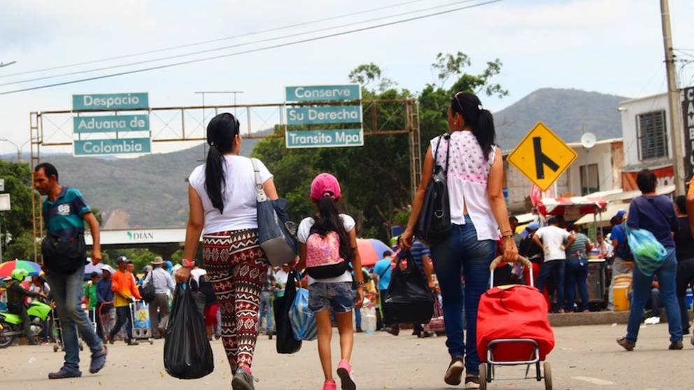 Éxodo en Venezuela.