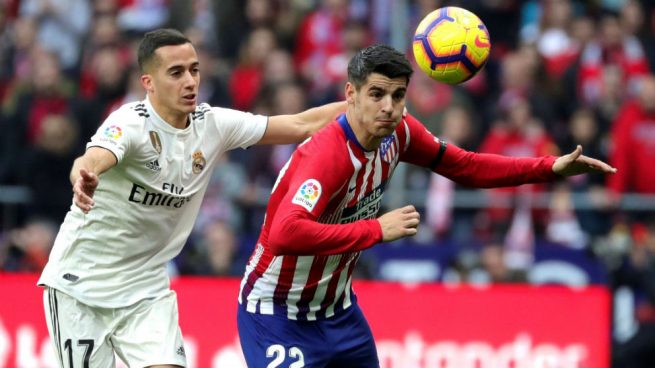 Morata, en el derbi ante el Madrid (Foto: EFE).