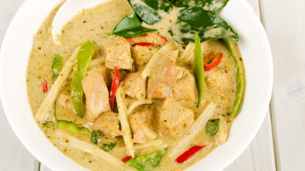 Receta de curry verde de pollo