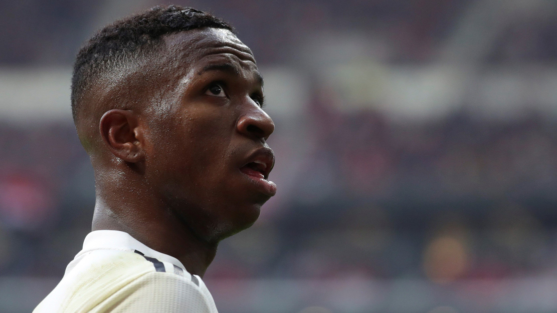 Vinicius, durante un partido del Real Madrid. (EFE)