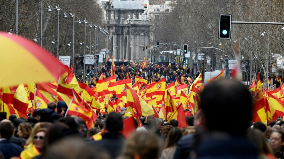 Vista de la calle de Velázquez de la manifestación de Madrid