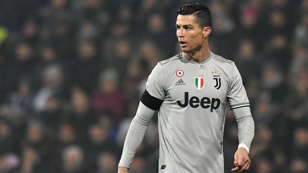 Cristiano Ronaldo, en el partido contra el Sassuolo. (Getty)