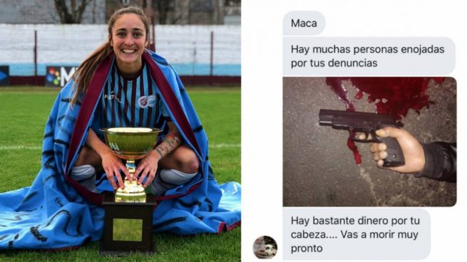 Maca Sánchez y la amenaza que recibió y publicó en las redes.