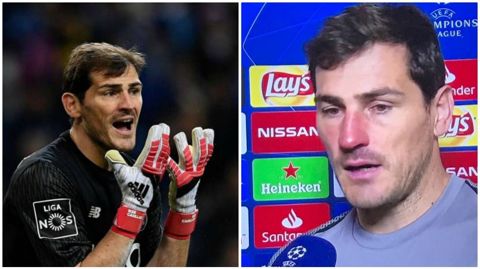Iker Casillas, en un antes y un después de su parada en Roma.