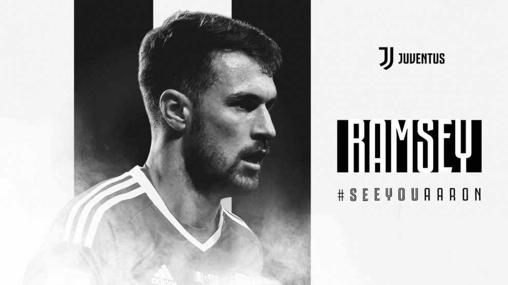 Imagen-con-la-que-la-Juventus-ha-hecho-oficial-el-fichaje-de-Aaron-Ramsey-hasta-junio-de-2023-(Web-oficial-Juventus-de-Turín)