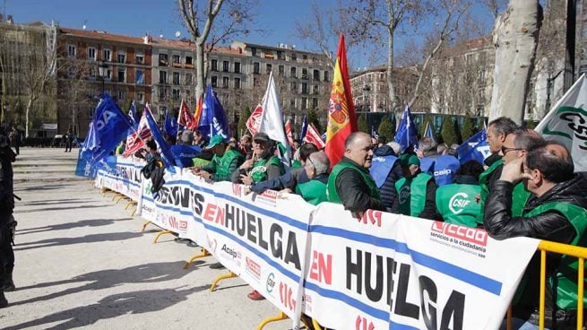 Manifestación de los funcionarios de prisiones. Foto: Francisco Toledo