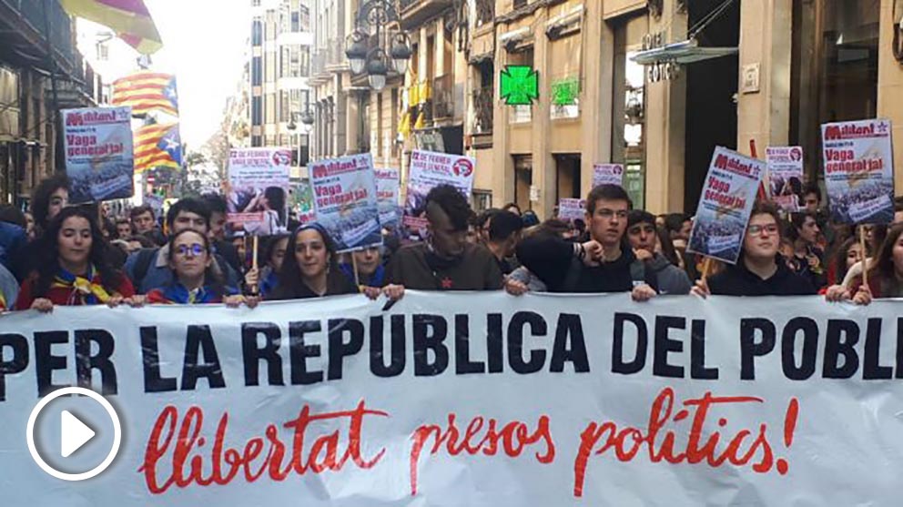 Manifestacion de estudiantes independentistas