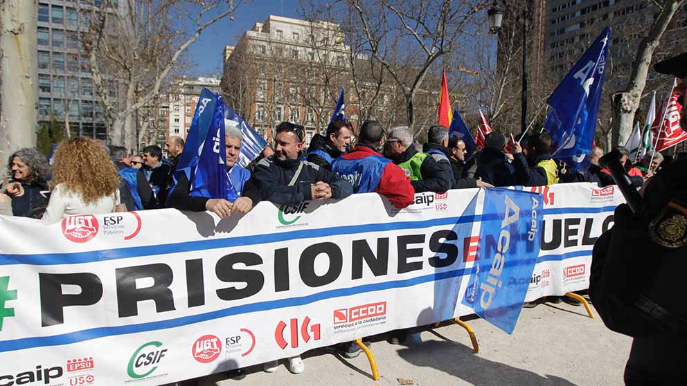 Manifestación de los funcionarios de prisiones. Foto: Francisco Toledo