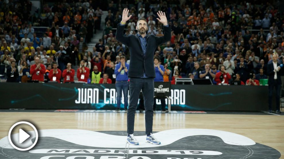 Juan Carlos Navarro, homenajeado en Madrid.