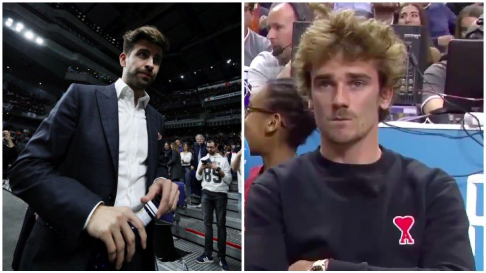 Piqué y Griezmann estuvieron muy cerca en el WiZink Center.