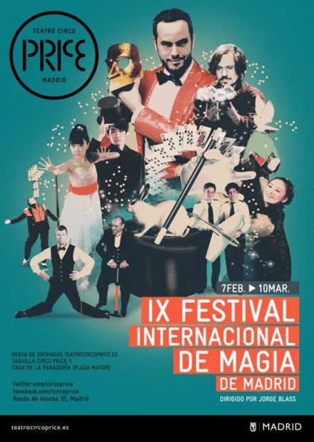 Cartel de la 9ª edición del FEstival Internacional de Magia dirigido por Jorge Blass.