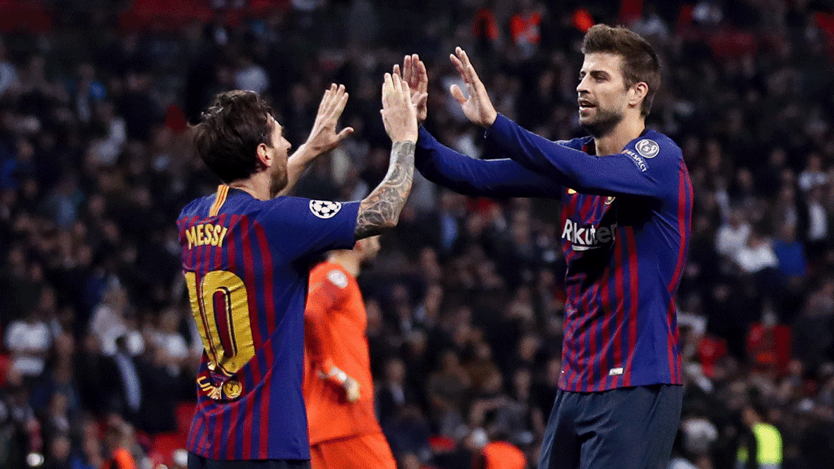 Leo-Messi-y-Gerard-Piqué-tras-una-victoria-de-los-azulgranas-(Getty)