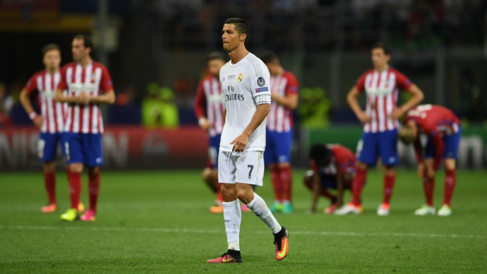 Cristiano, antes de lanzar el penalti decisivo en la final de la Champions 2016. (Getty)