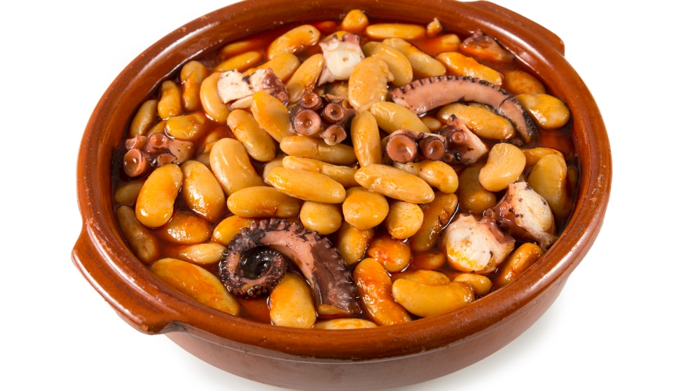 Receta de pochas con pulpo