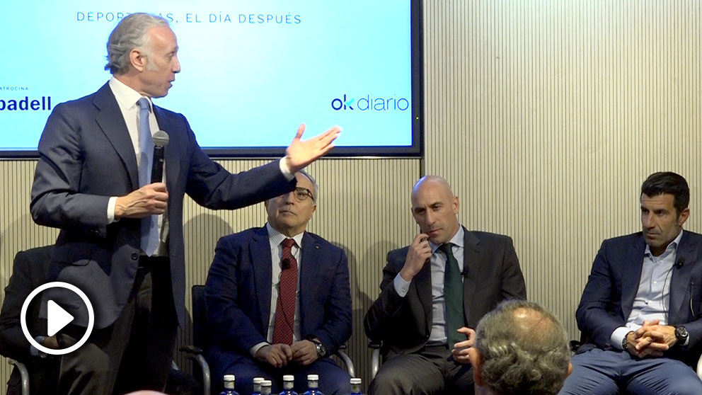 Eduardo Inda, durante la presentación del OKFORO Deportistas, el día después.