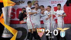 El Sevilla gana a la Lazio en la Europa League. (AFP)