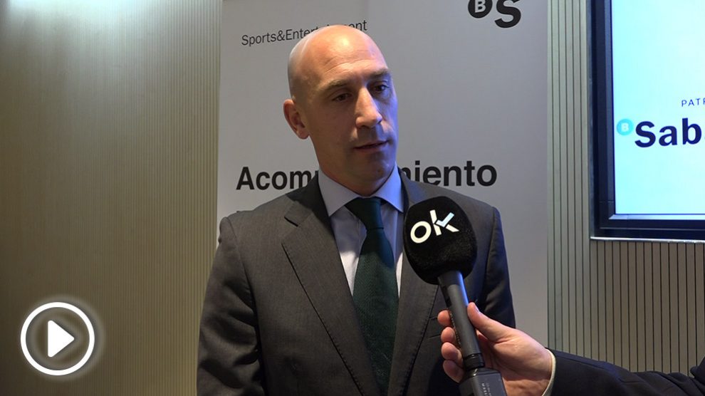 Luis Rubiales, durante el primer OKFORO sobre deporte. (Juanma Yela)