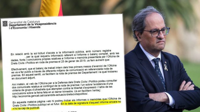 El ‘informe’ de Torra sobre los 20 grupos de ultraderecha que agreden en Cataluña no existe