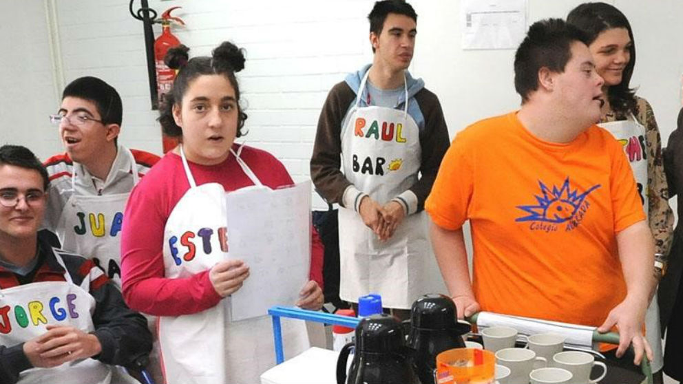 Alumnos del centro de Educación Especial Alborada. Foto: Europa Press