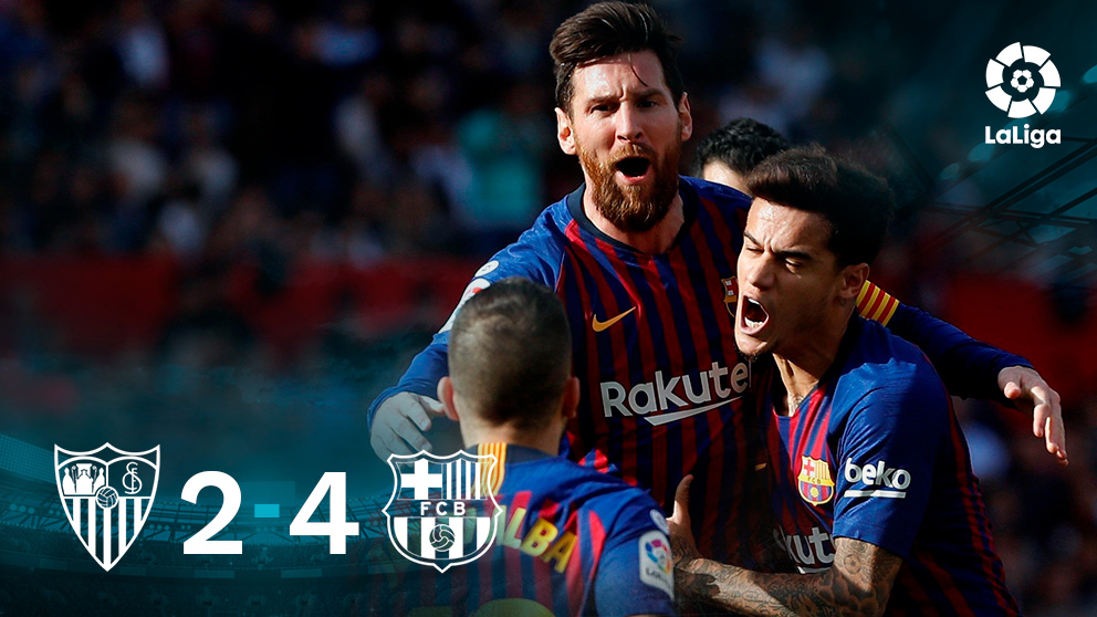 Leo Messi decidió un gran partido en Sevilla.