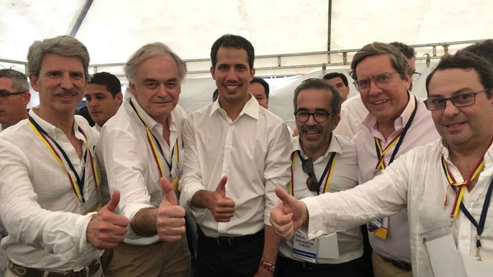 encuentro de la delegación del PP con Juan Guaidó en Venezuela. Foto: Europa Press