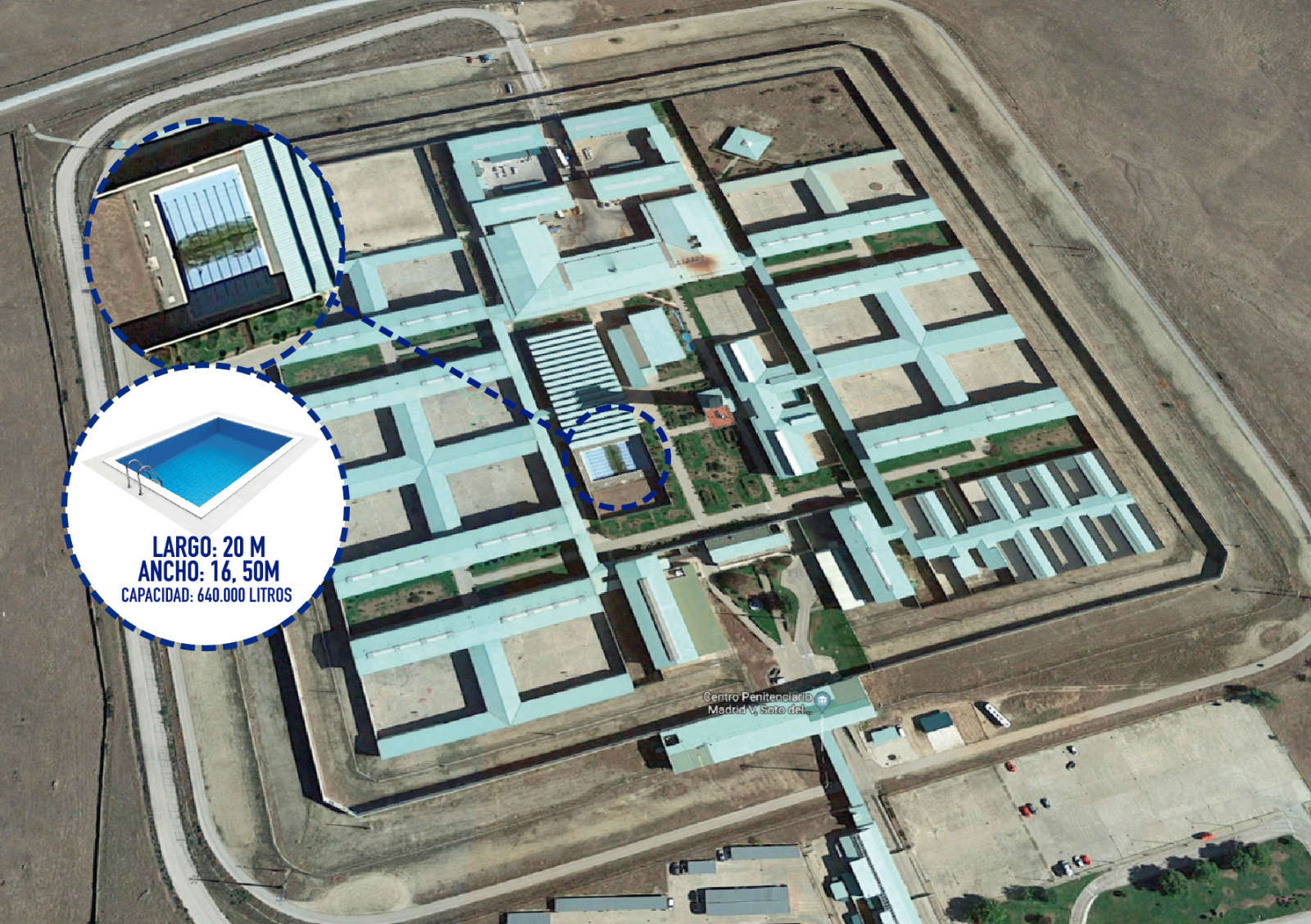 Imagen aérea del Centro Penitenciario Madrid V.