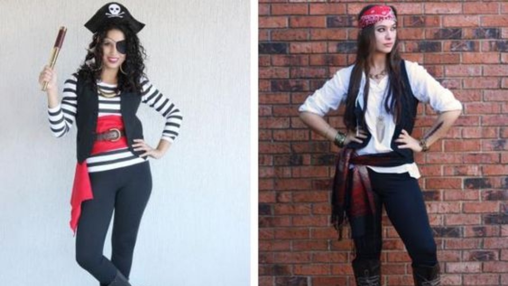 DISFRAZ DE A DOS DE PIRATAS    Disfraces faciles para mujeres, Disfraces de chicas piratas, Disfraces de  halloween para hombres