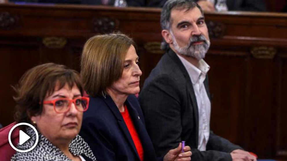 Dolors Bassa, Carme Forcadell y Jordi Cuixart. Foto: EFE