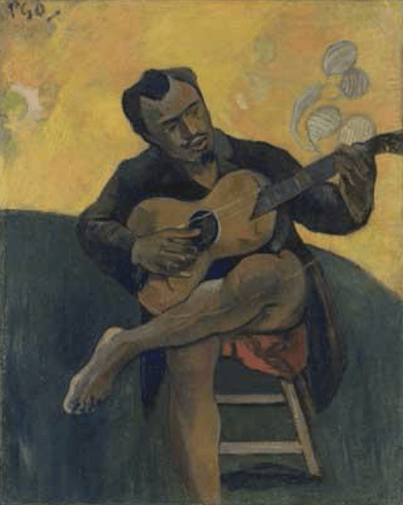 'El guitarrista' (Paco Durrio) retratado por Paul Gauguin.