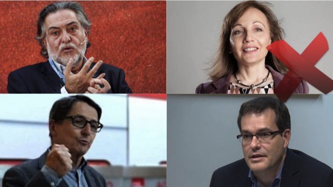 Pepu Hernández, Marlis González, Manuel de la Rocha y Chema Dávila, precandidatos de las primarias del PSOE.