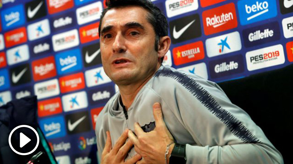 Ernesto Valverde, en rueda de prensa. (EFE)