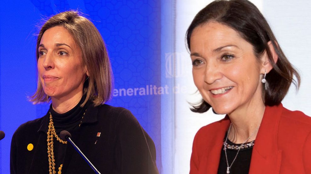 La consejera del Govern, Àngels Chacón, y la ministra Reyes Maroto