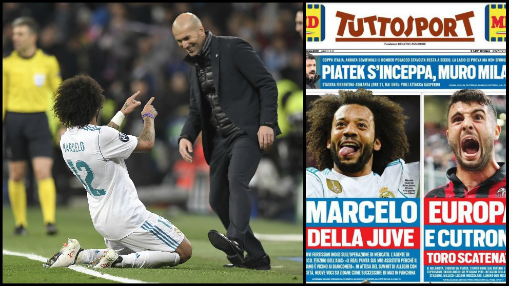 ‘Tuttosport’ ve a Marcelo y Zidane juntos en la Juve la próxima temporada.