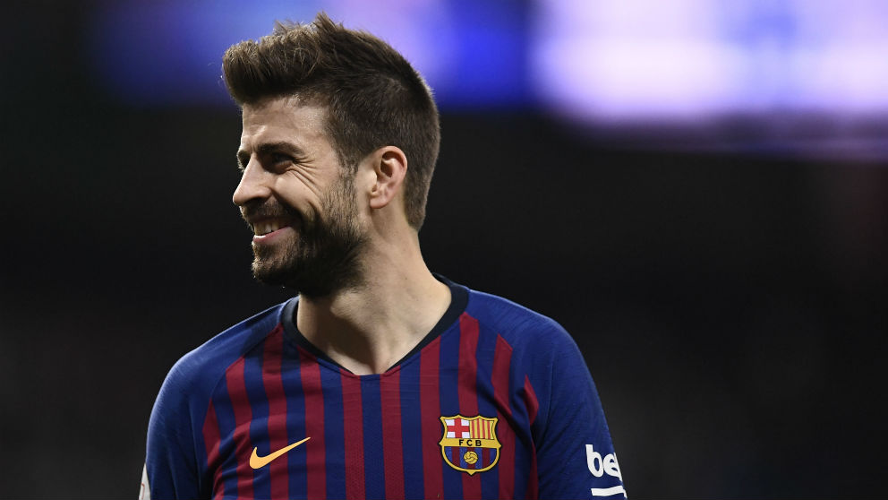 Gerard Piqué durante el Real Madrid – Barcelona de la Copa del Rey. (AFP)