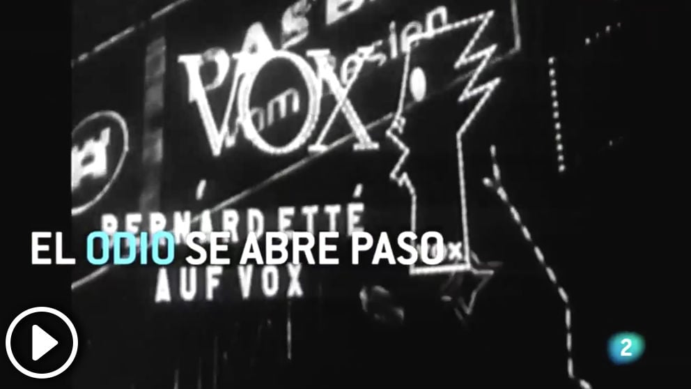 El informativo de La 2 relaciona a VOX con el nazismo en una pieza llamada «el odio se abre paso»