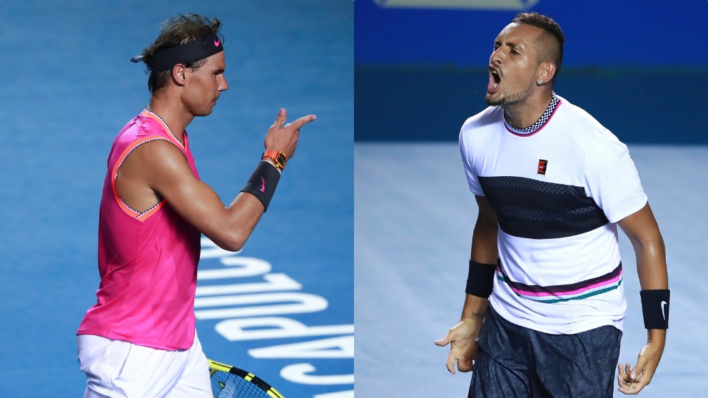 Rafael Nadal y Nick Kyrgios. (Getty)