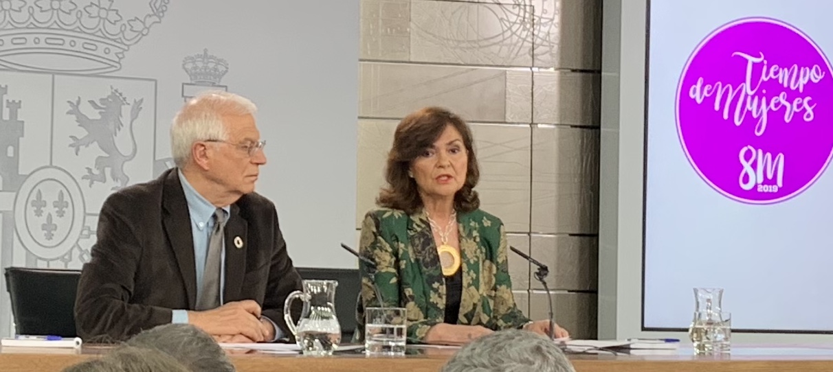 Calvo y Borrell, durante la rueda de prensa de este viernes. Foto: Joan Guirado