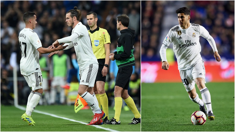 Gareth Bale y Marco Asensio, alternativas a Lucas Vázquez. (Getty)