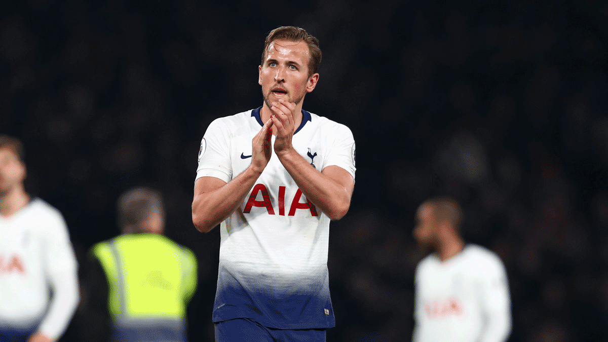 Kane, durante un partido del Tottenham. (Getty)
