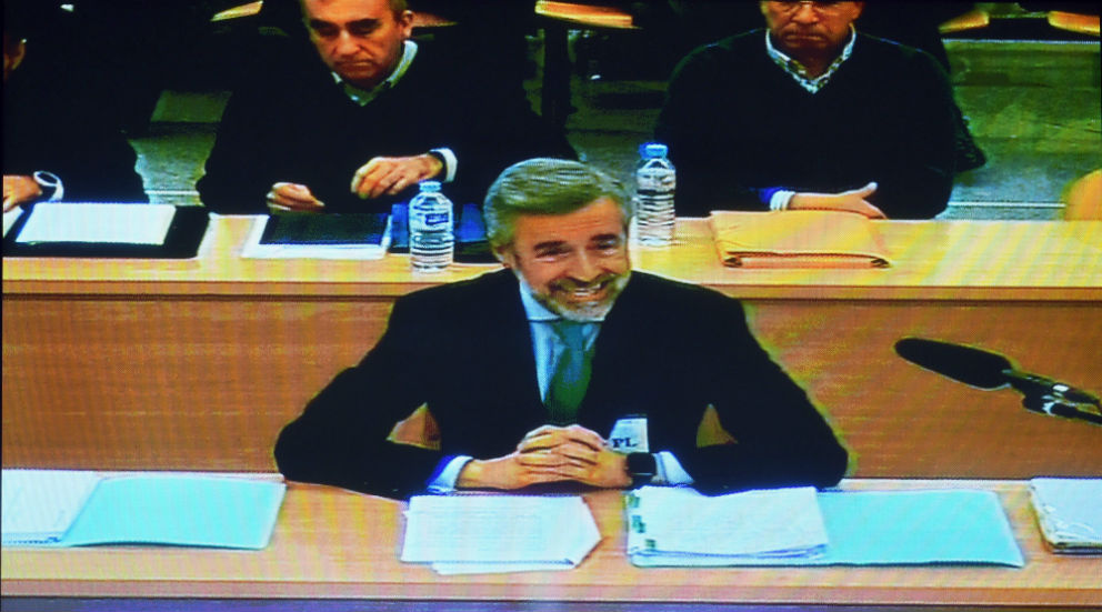 Ángel Acebes, este lunes en el juicio a Bankia