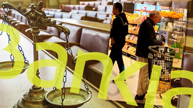 MAFO de compras en Carrefour en chándal y zapatillas mientras le culpan del fraude de Bankia
