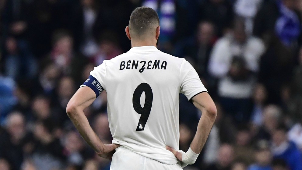 Karim Benzema, en el Real Madrid – Ajax. (AFP)