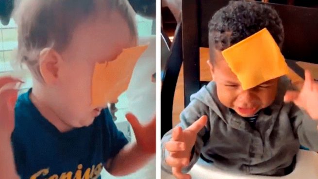 El absurdo reto en Facebook de lanzar un trozo de queso a un bebé