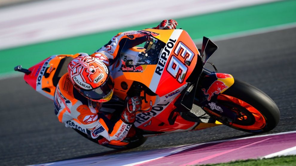 Márquez, durante una carrera.