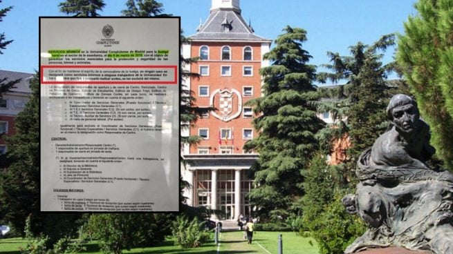 La gerente de la Complutense pide igualdad pero sólo incluyó a hombres en los servicios mínimos