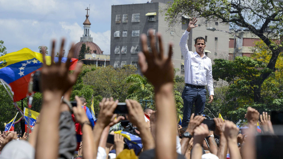 Manifestación en Caracas contra Maduro. Foto: AFP