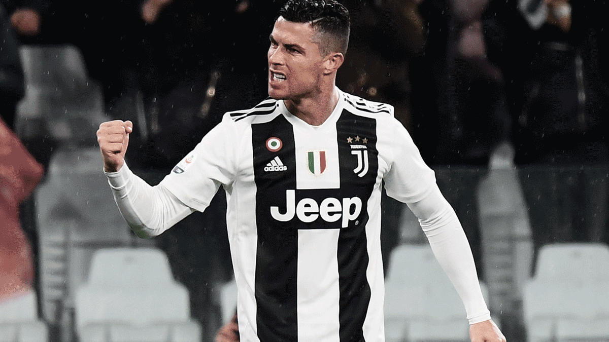 Cristiano Ronaldo celebra un gol con la Juventus.